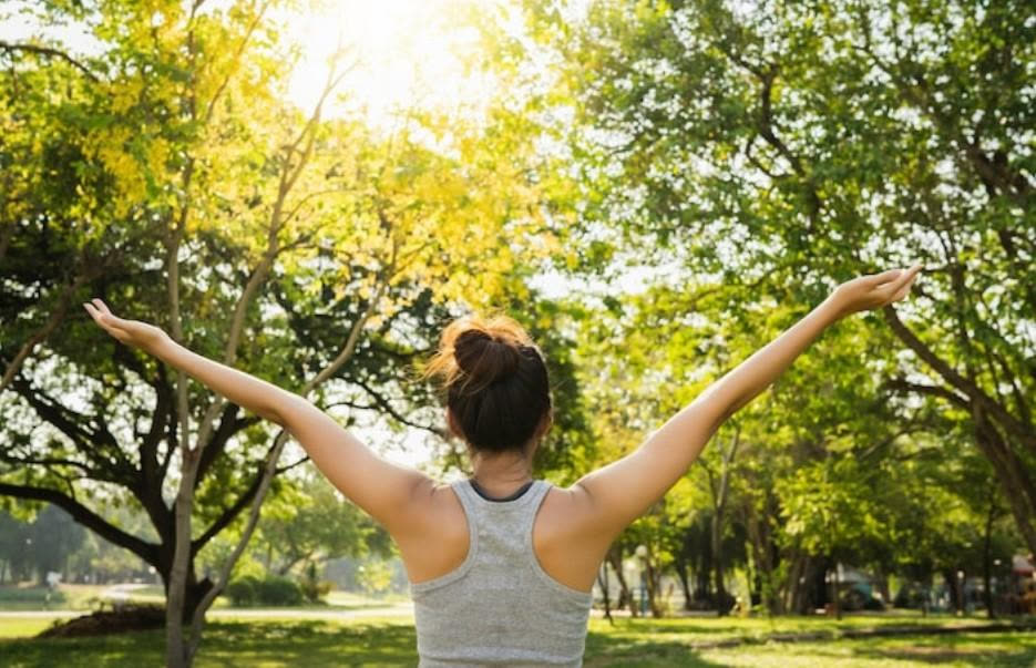 Yoga in the sun